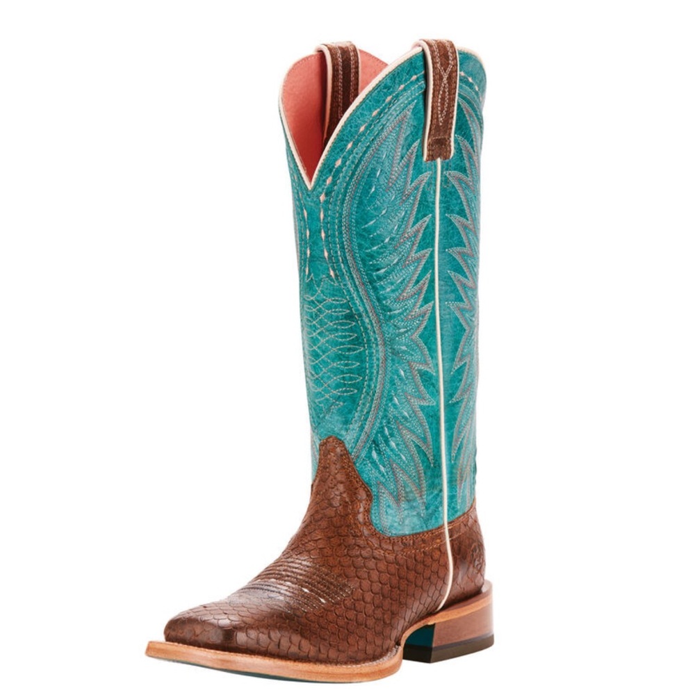 Ariat Turquoise and Brown Western Boots